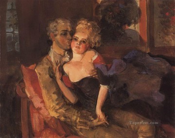 Noche de amantes 1910 Konstantin Somov sexual desnudo desnudo Pinturas al óleo